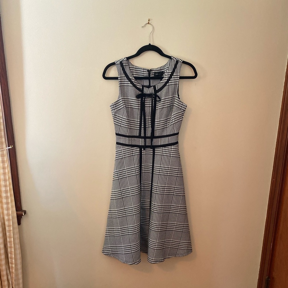 NWOT Retro-Inspired Houndstooth A-Line Dress by Liza Luxe for Modcloth